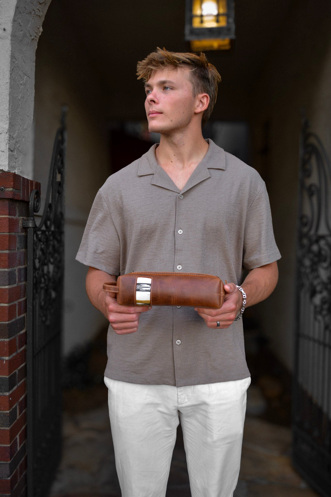The del Campo Men’s Small Leather Tote