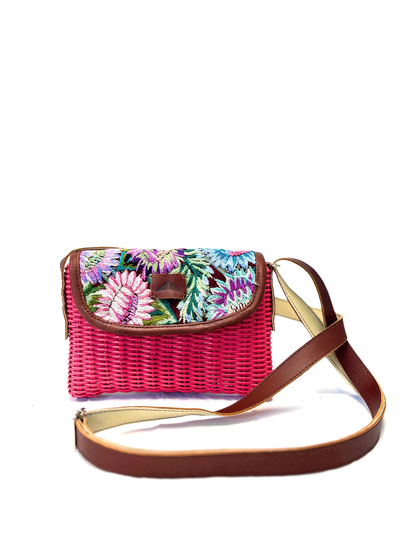 Woven Beach Collection - Magenta - Mini w/ Fabric