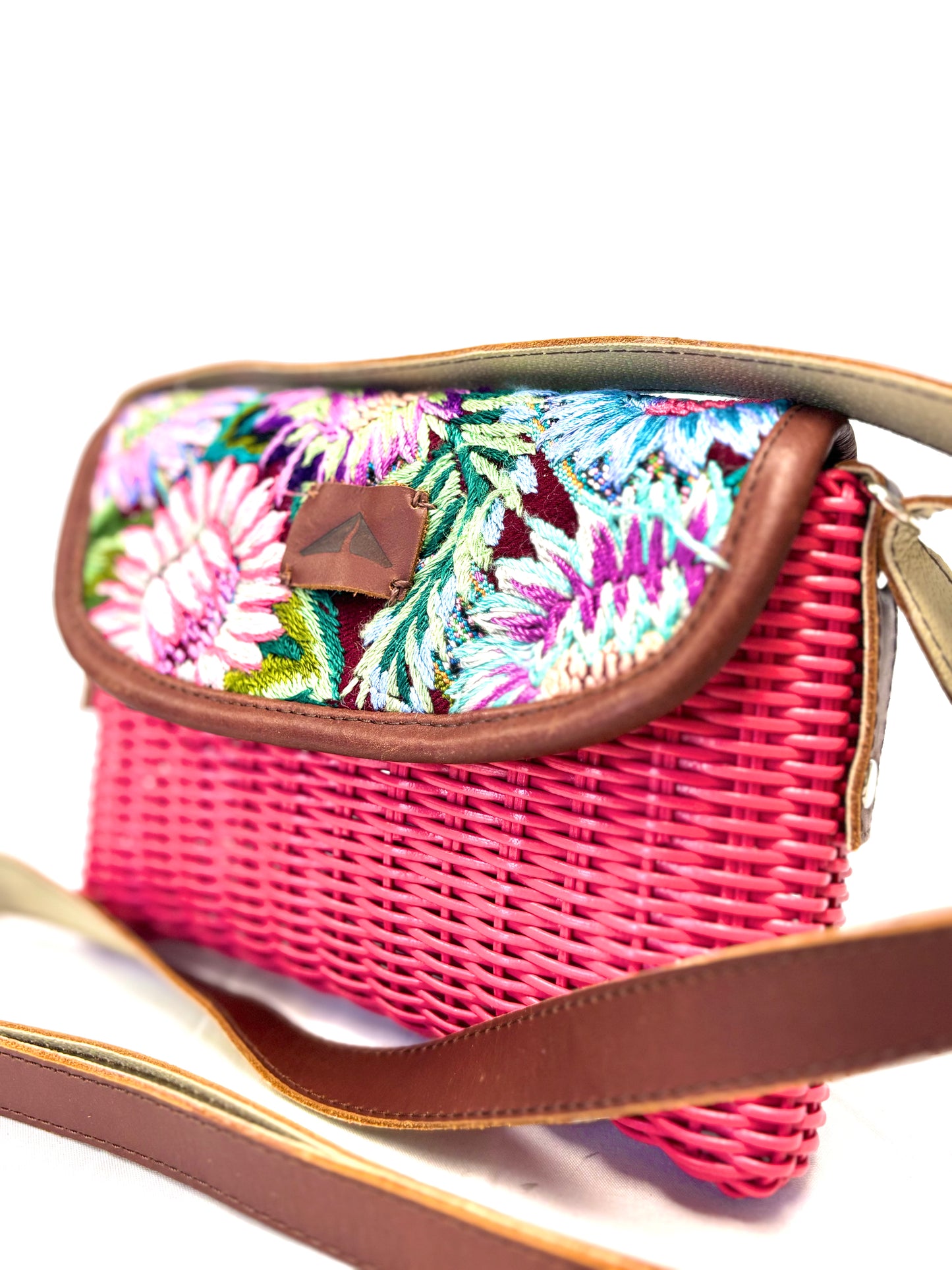 Woven Beach Collection - Magenta - Mini w/ Fabric