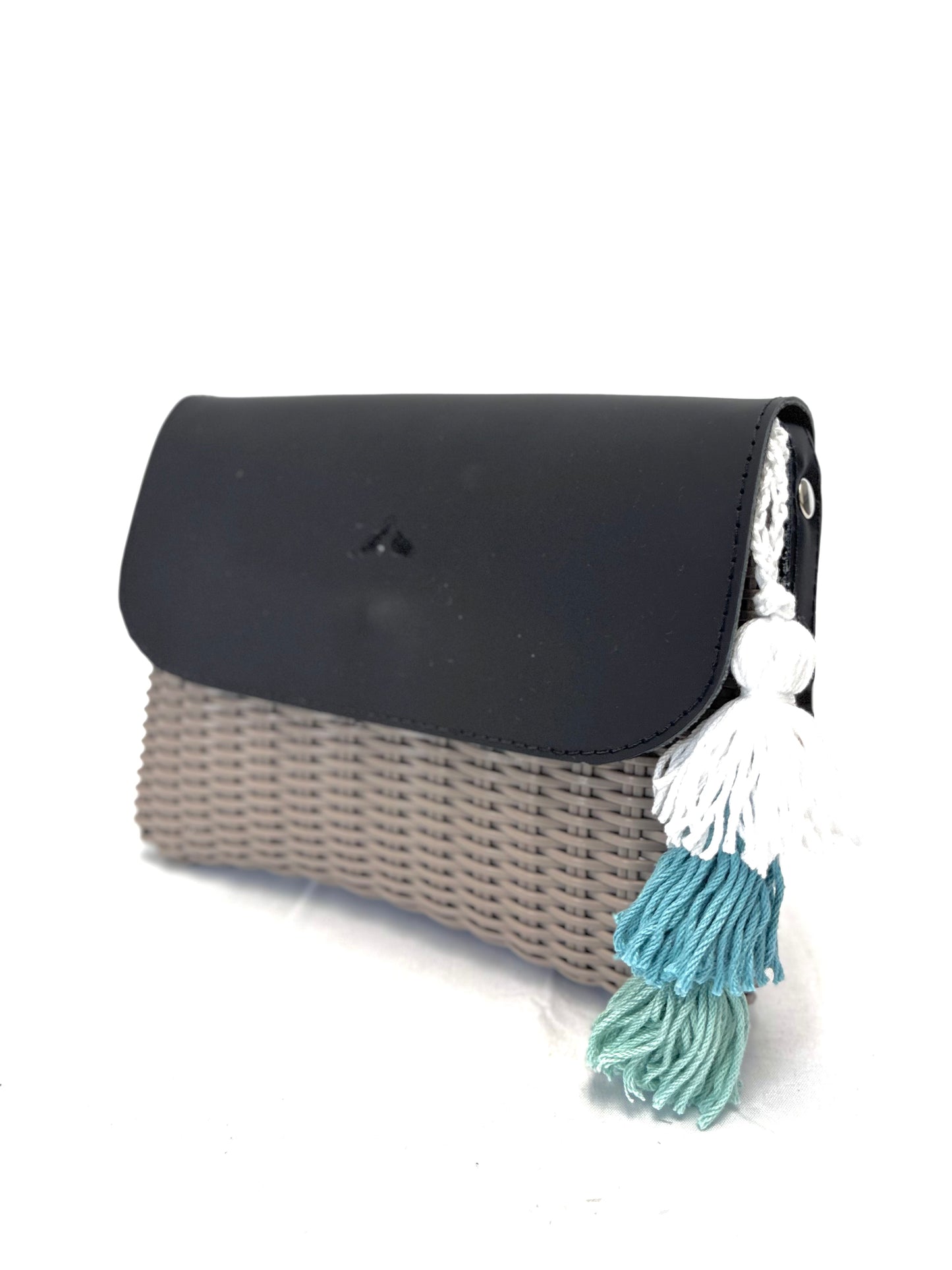 Woven Beach Collection - Mini w/ Black Leather Accent