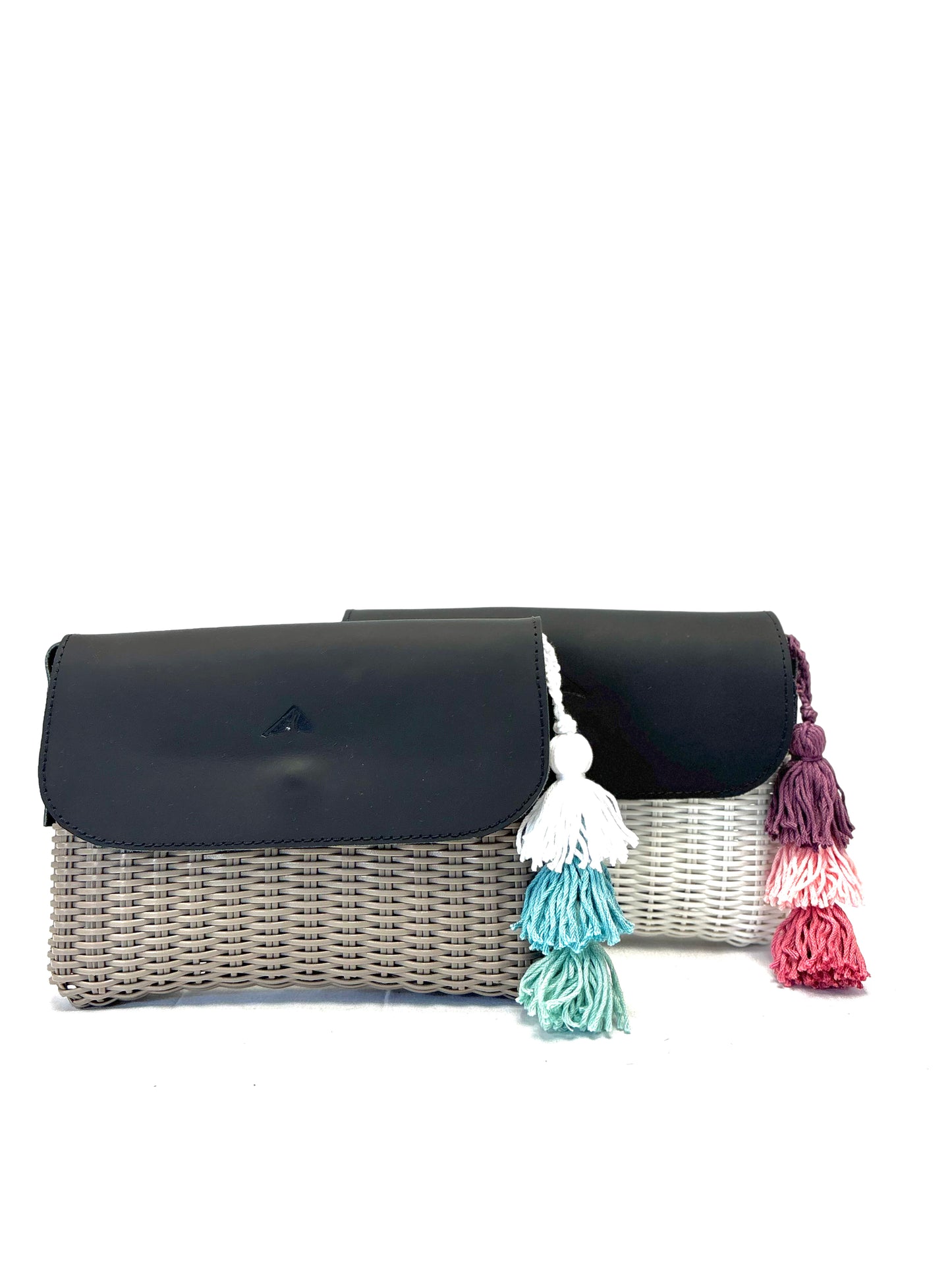 Woven Beach Collection - Mini w/ Black Leather Accent