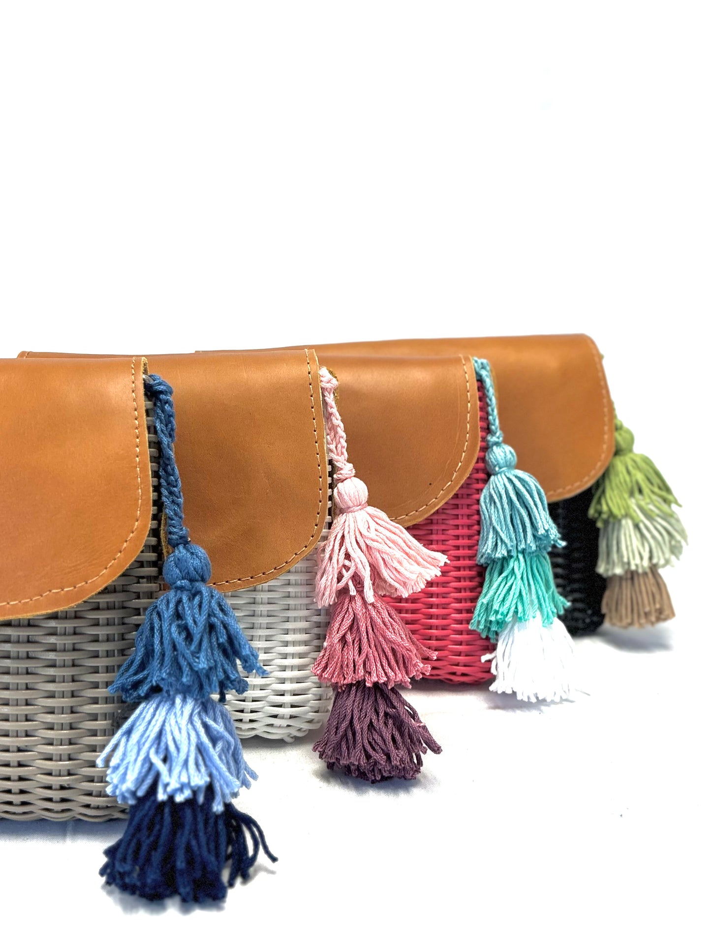 Woven Beach Collection - Mini w/ Sandalwood Leather Accent