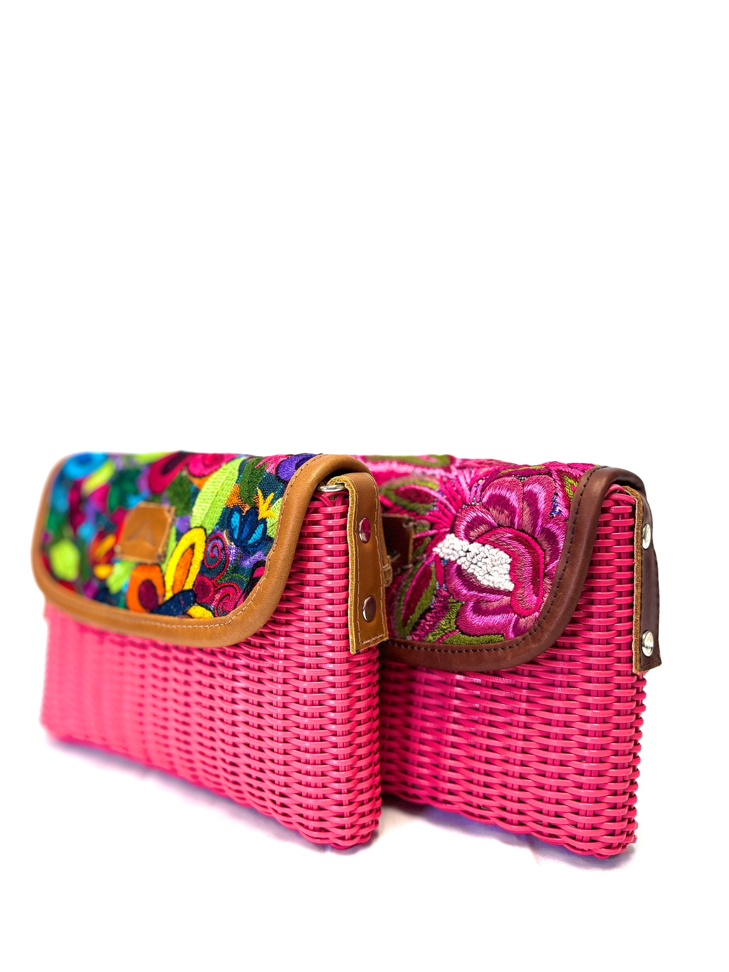 Woven Beach Collection - Magenta - Mini w/ Fabric