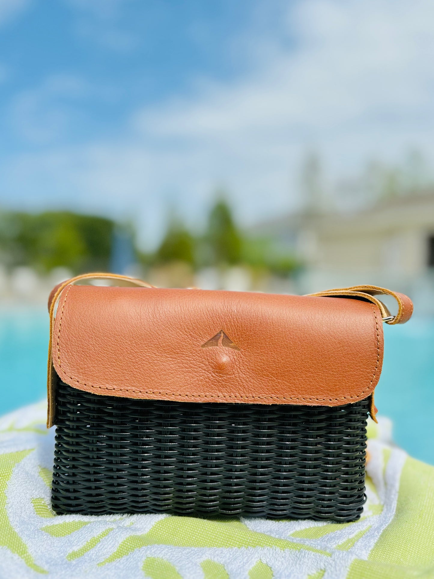 Woven Beach Collection - Mini w/ Sandalwood Leather Accent