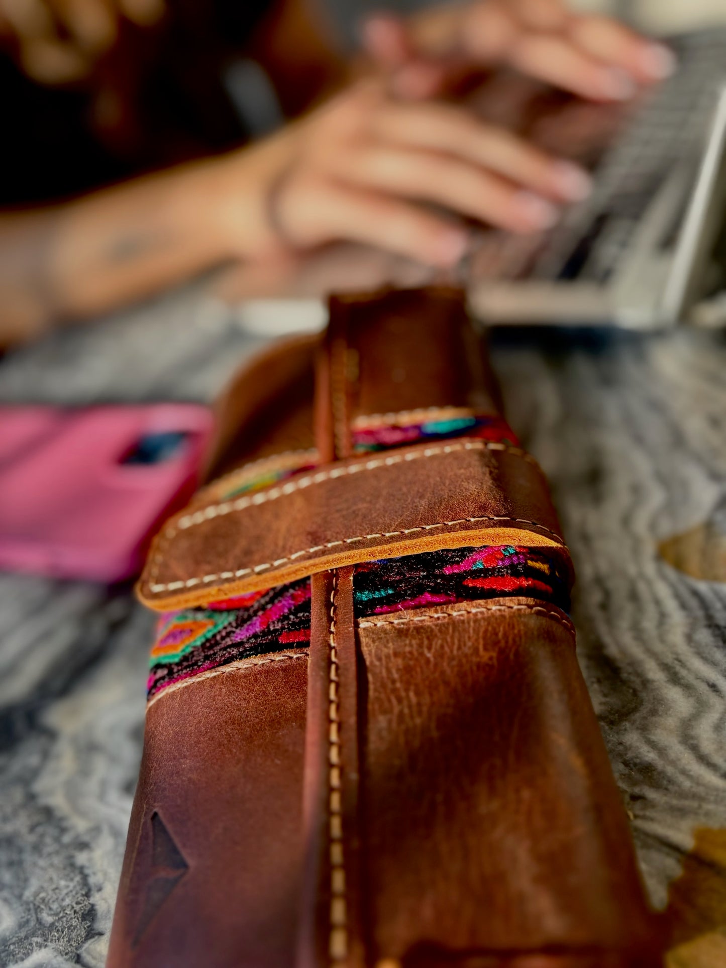 Artisan Textile & Leather Wallet