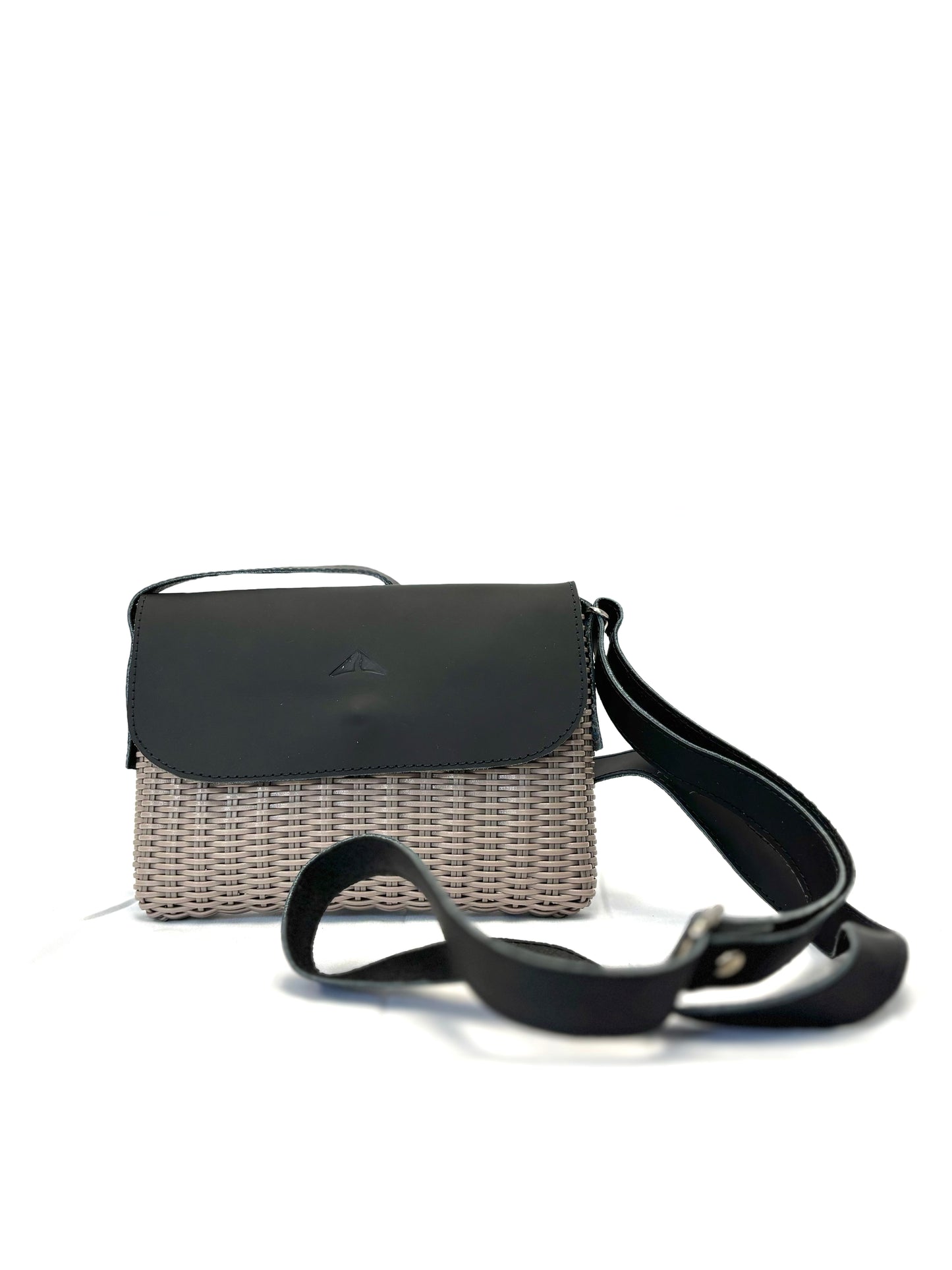 Woven Beach Collection - Mini w/ Black Leather Accent