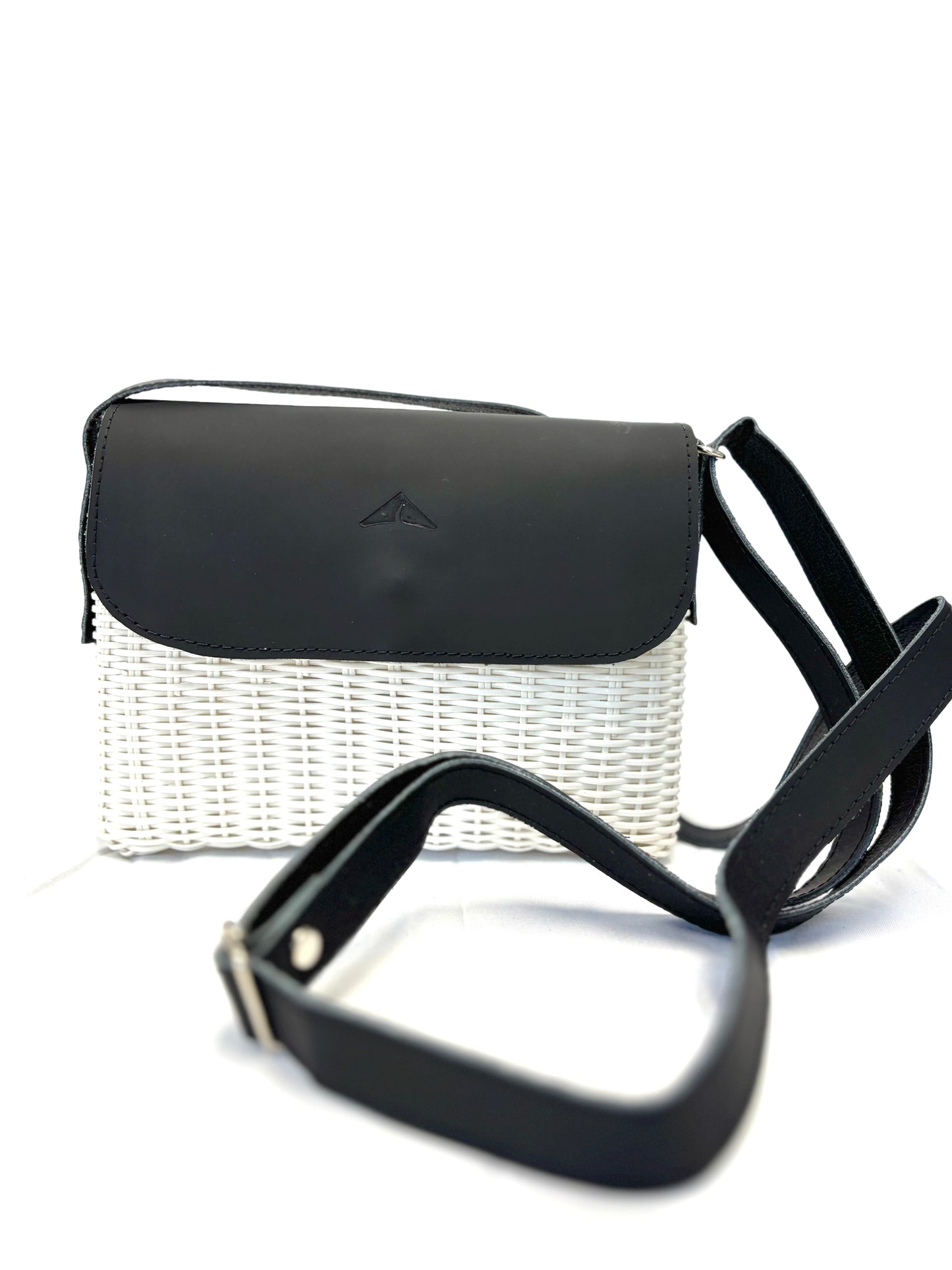 Woven Beach Collection - Mini w/ Black Leather Accent