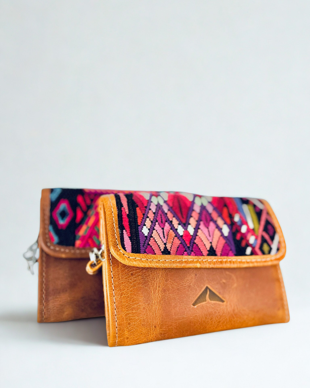 Small Artisan Textile & Leather Wallet