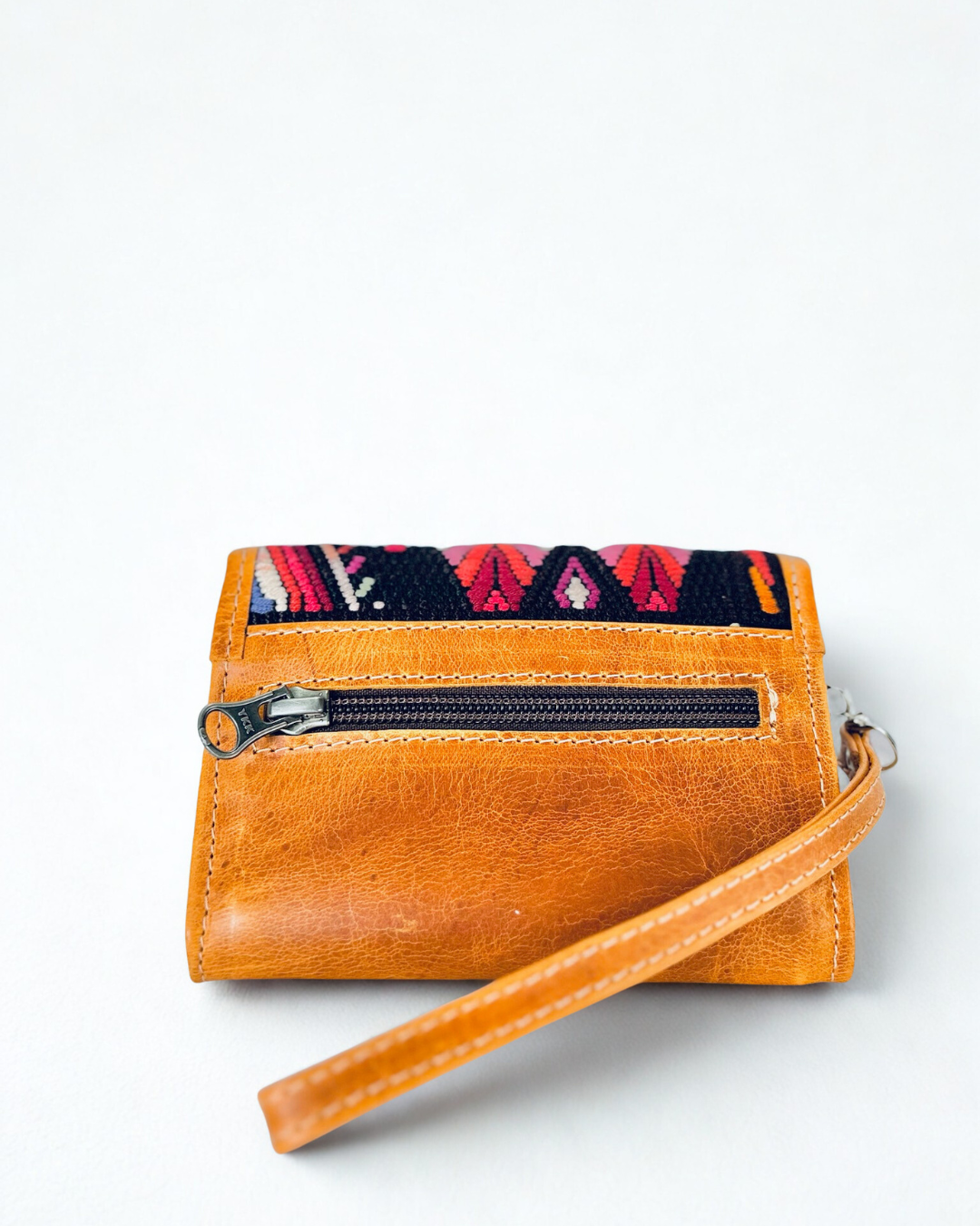 Small Artisan Textile & Leather Wallet