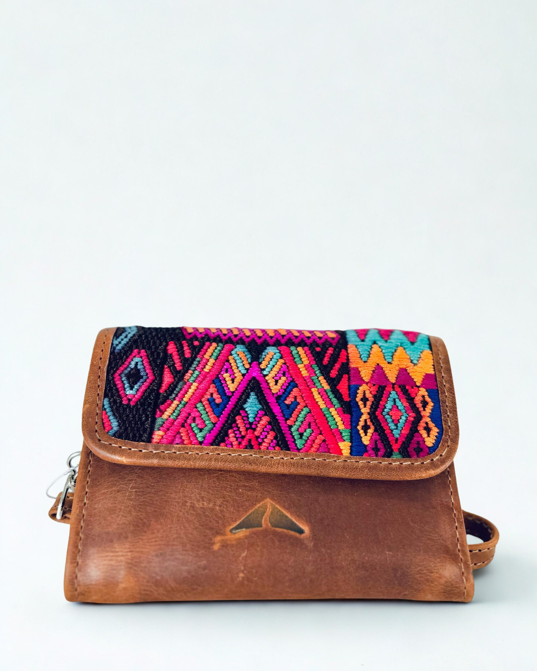 Small Artisan Textile & Leather Wallet