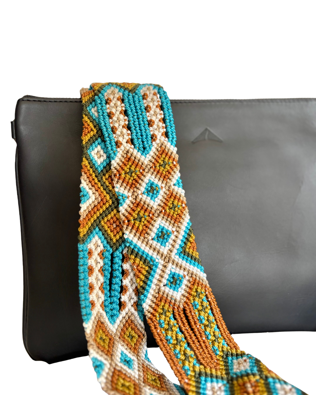 Crossbody w/ Woven Guatemalan Strap - Black