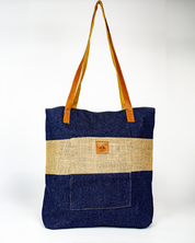 Denim & Burlap Bucket