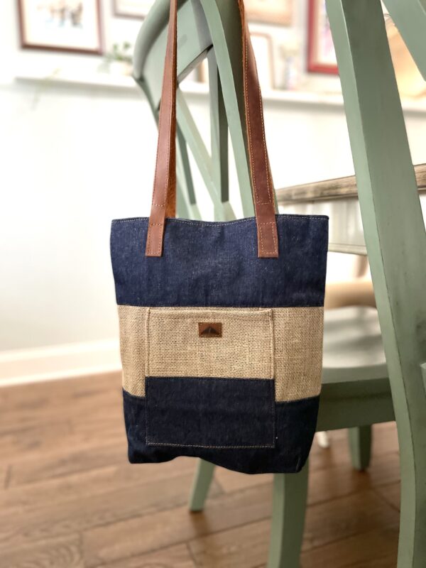 Denim & Burlap Bucket