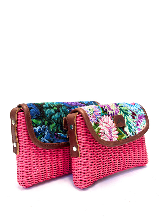 Woven Beach Collection - Magenta - Mini w/ Fabric