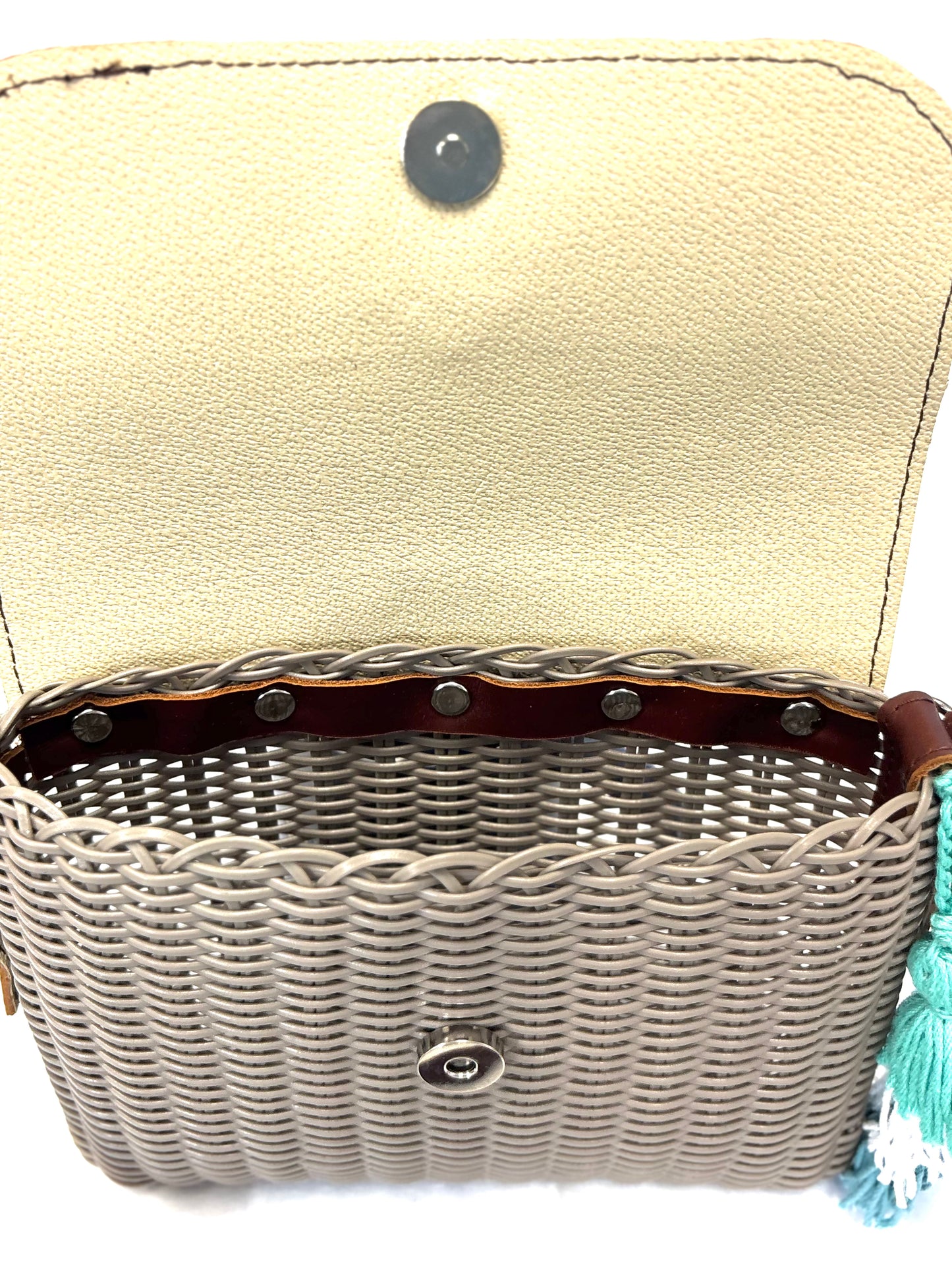 Woven Beach Collection - Mini w/ Mocha Leather Accent