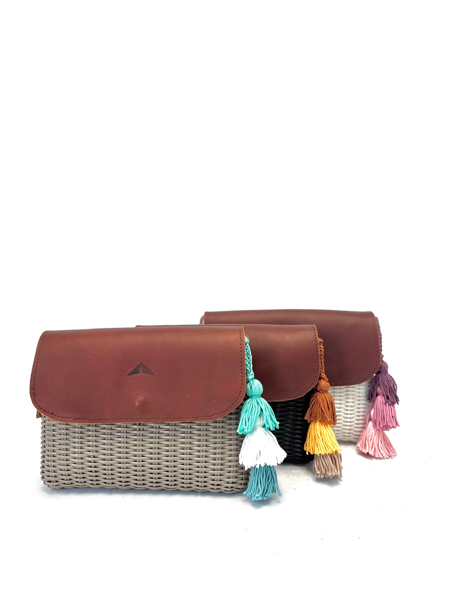 Woven Beach Collection - Mini w/ Mocha Leather Accent