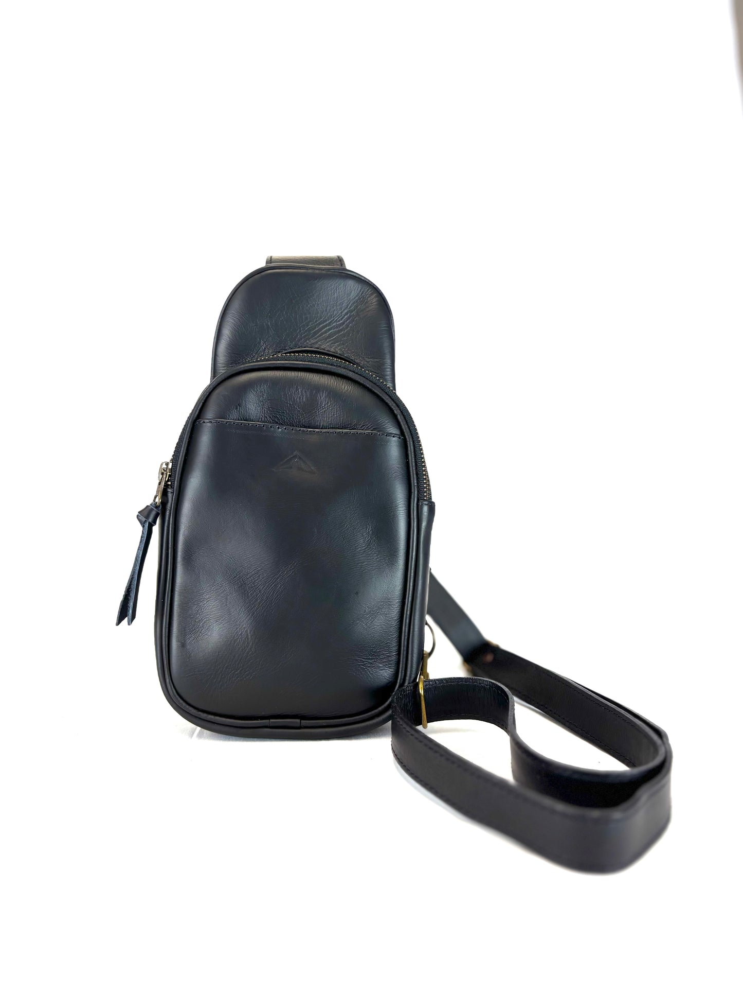 Leather Crossbody Pouch - Midnight Black