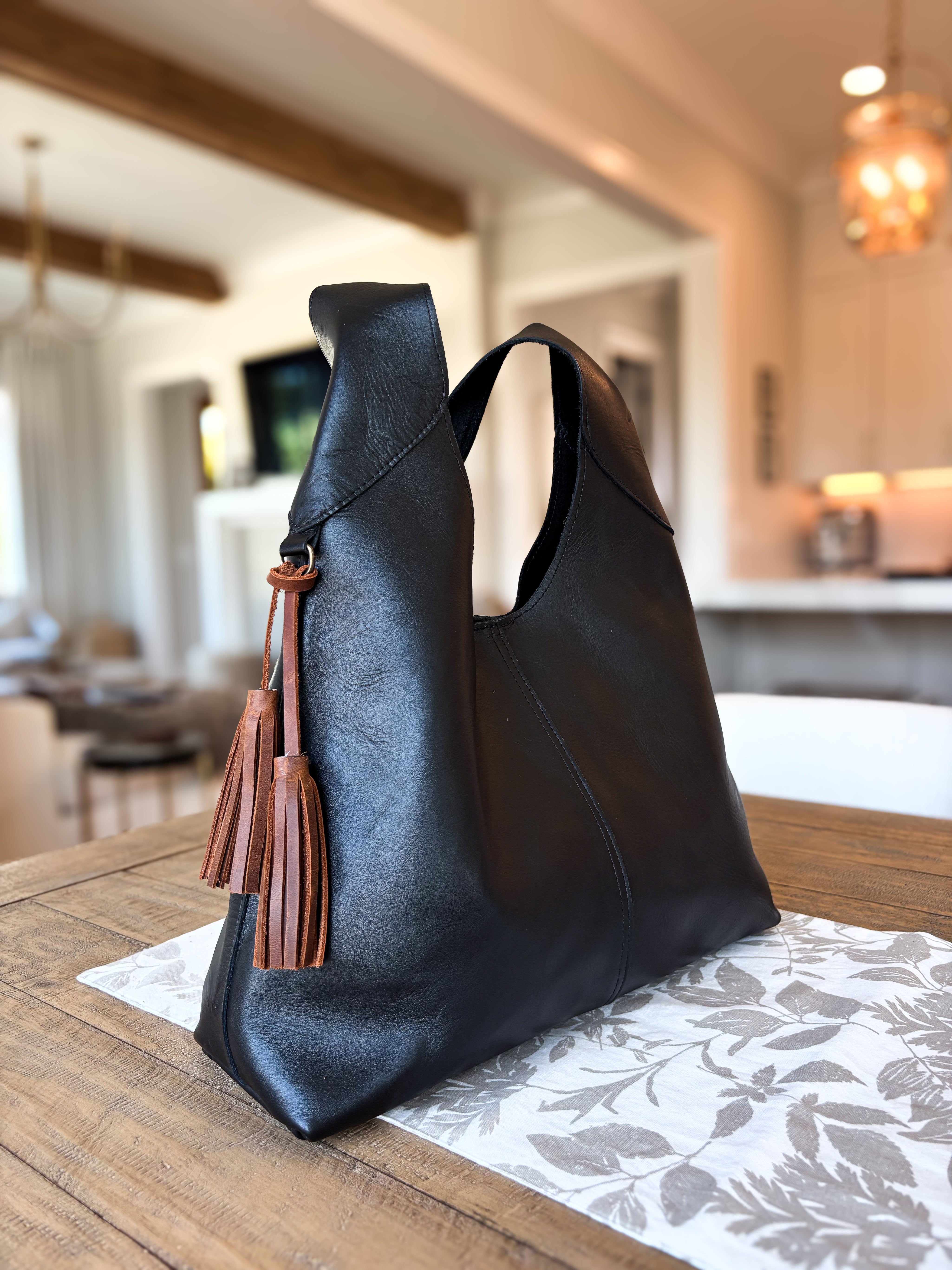 Leather Tassel Bag Charm