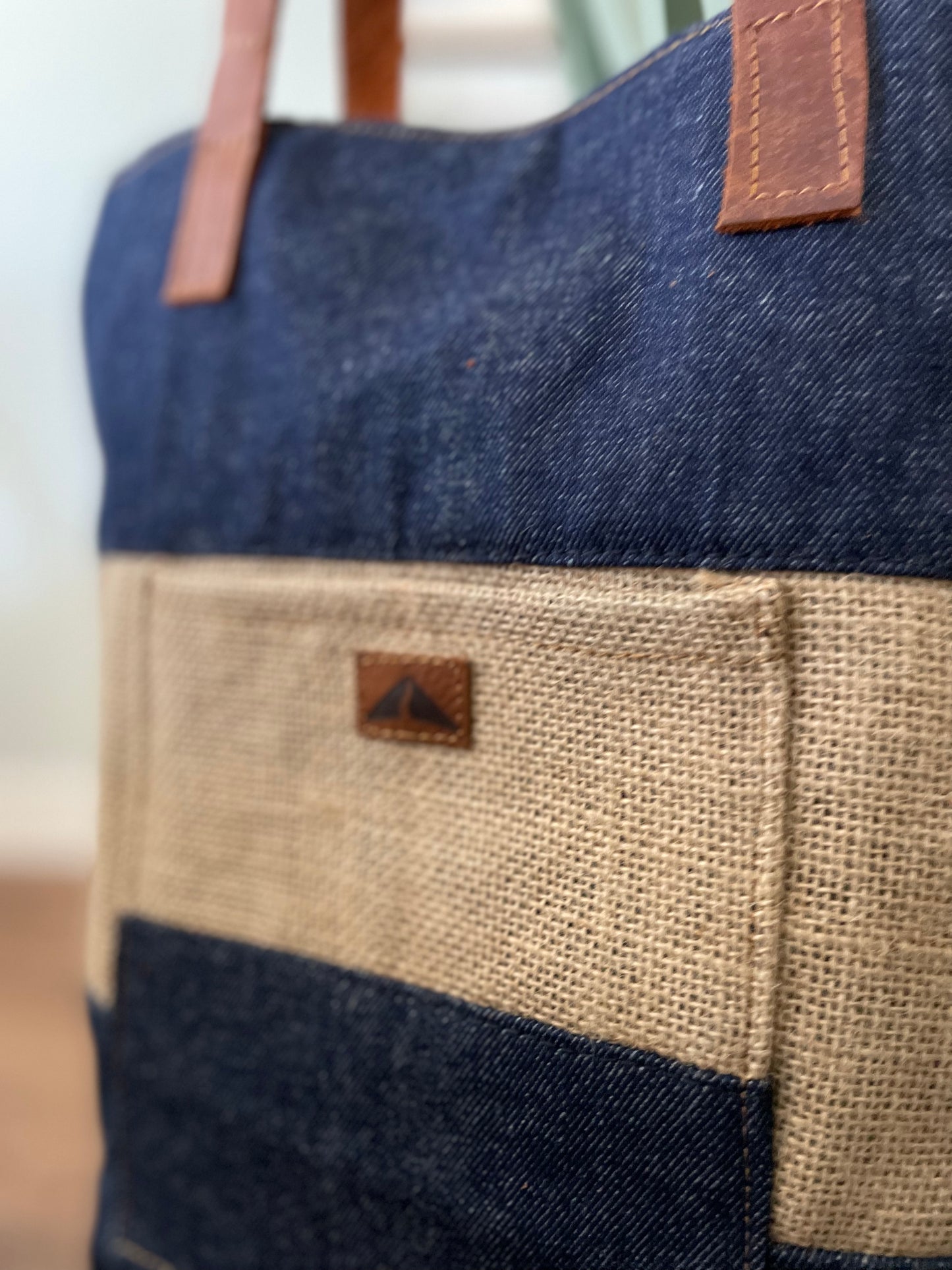 Denim & Burlap Bucket