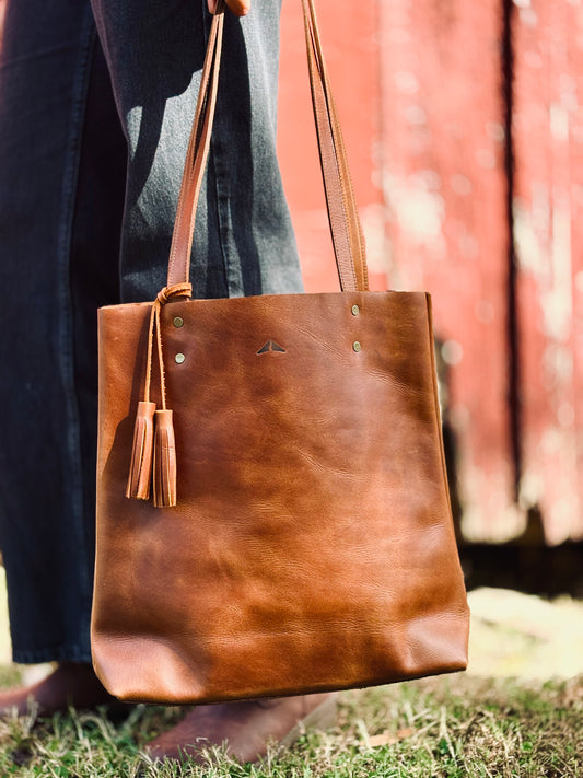 Classic Leather Bucket - Mocha