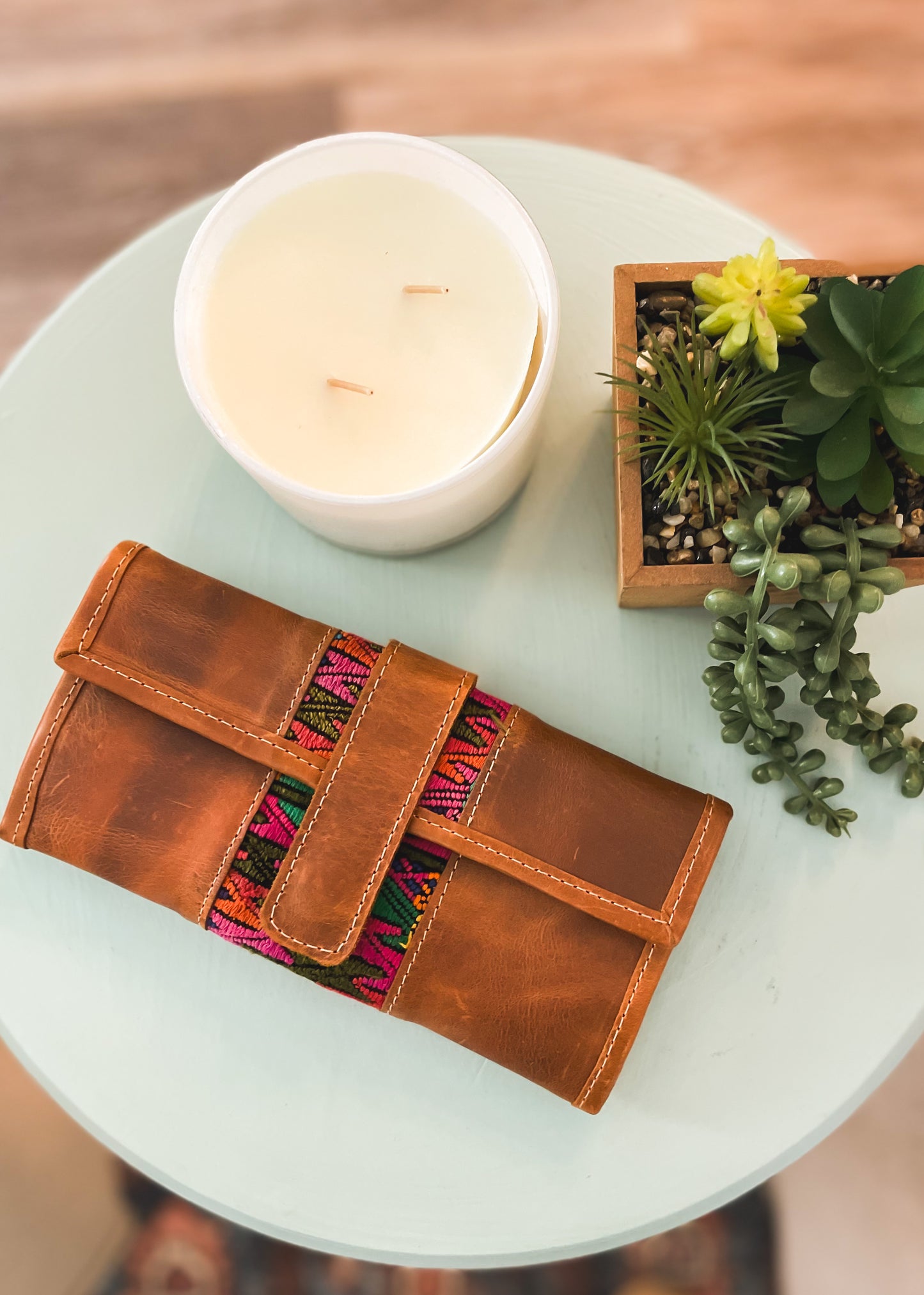 Artisan Textile & Leather Wallet