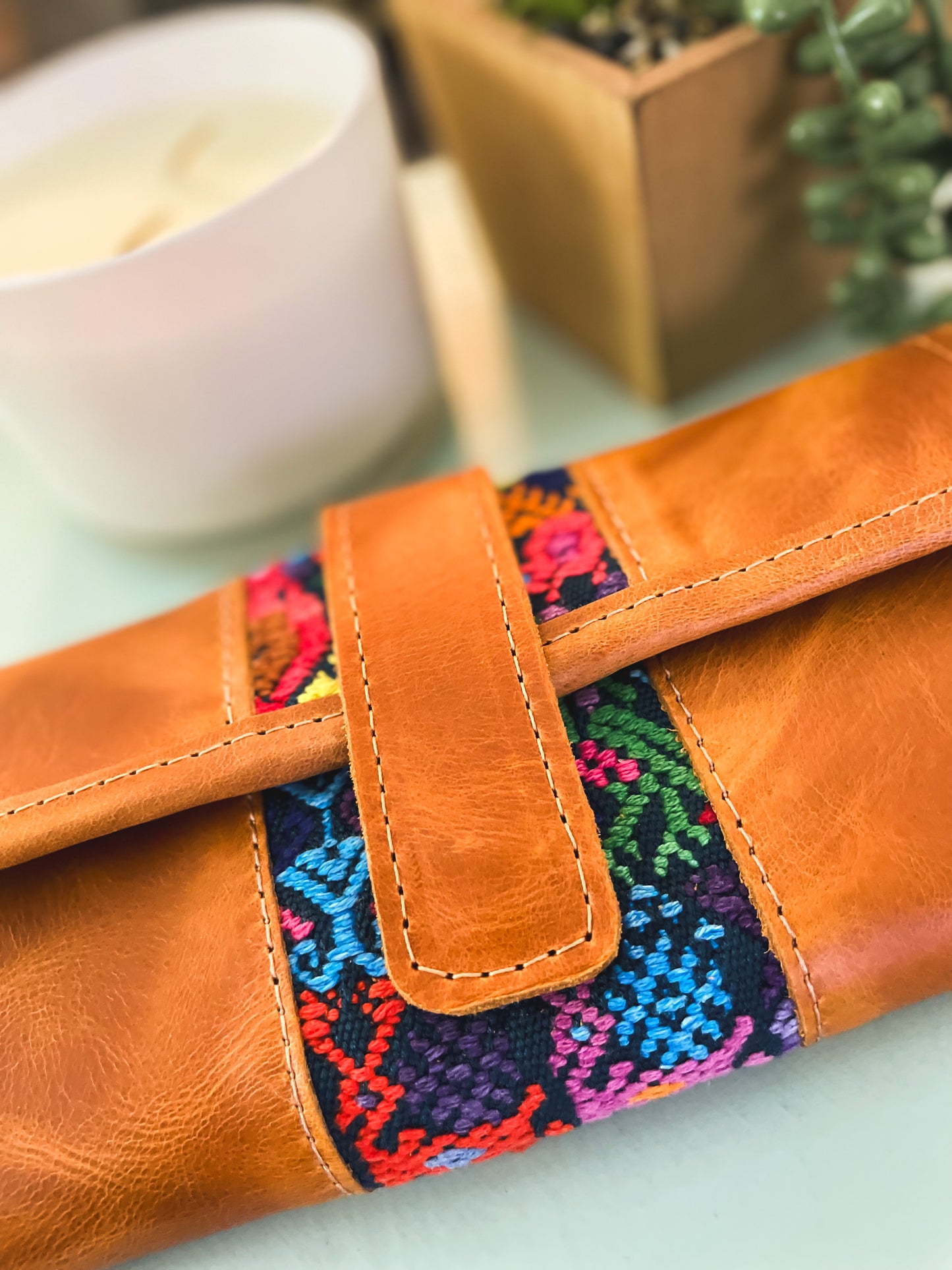 Artisan Textile & Leather Wallet