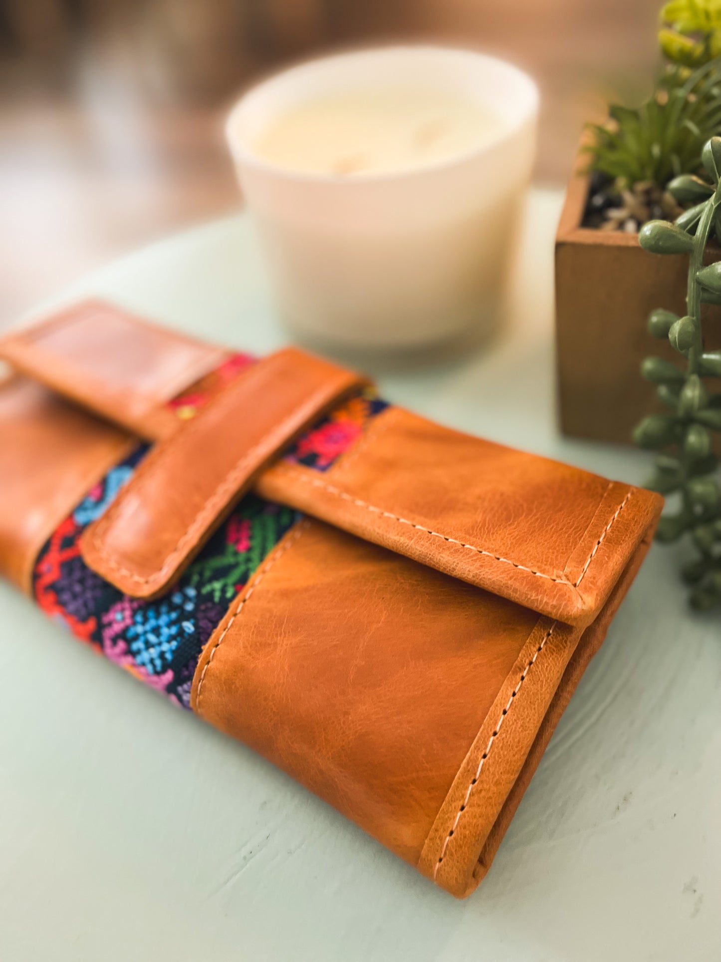 Artisan Textile & Leather Wallet