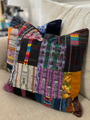 Patchwork Pillowcase with Velvet Backing