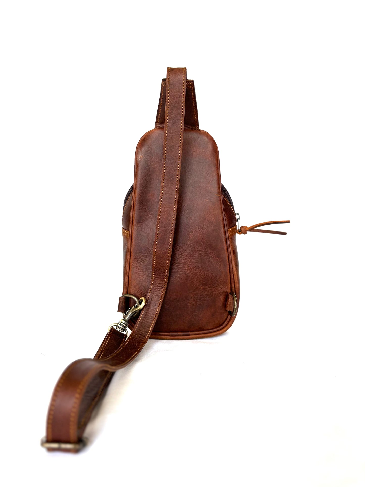 Leather Crossbody Pouch - Mocha