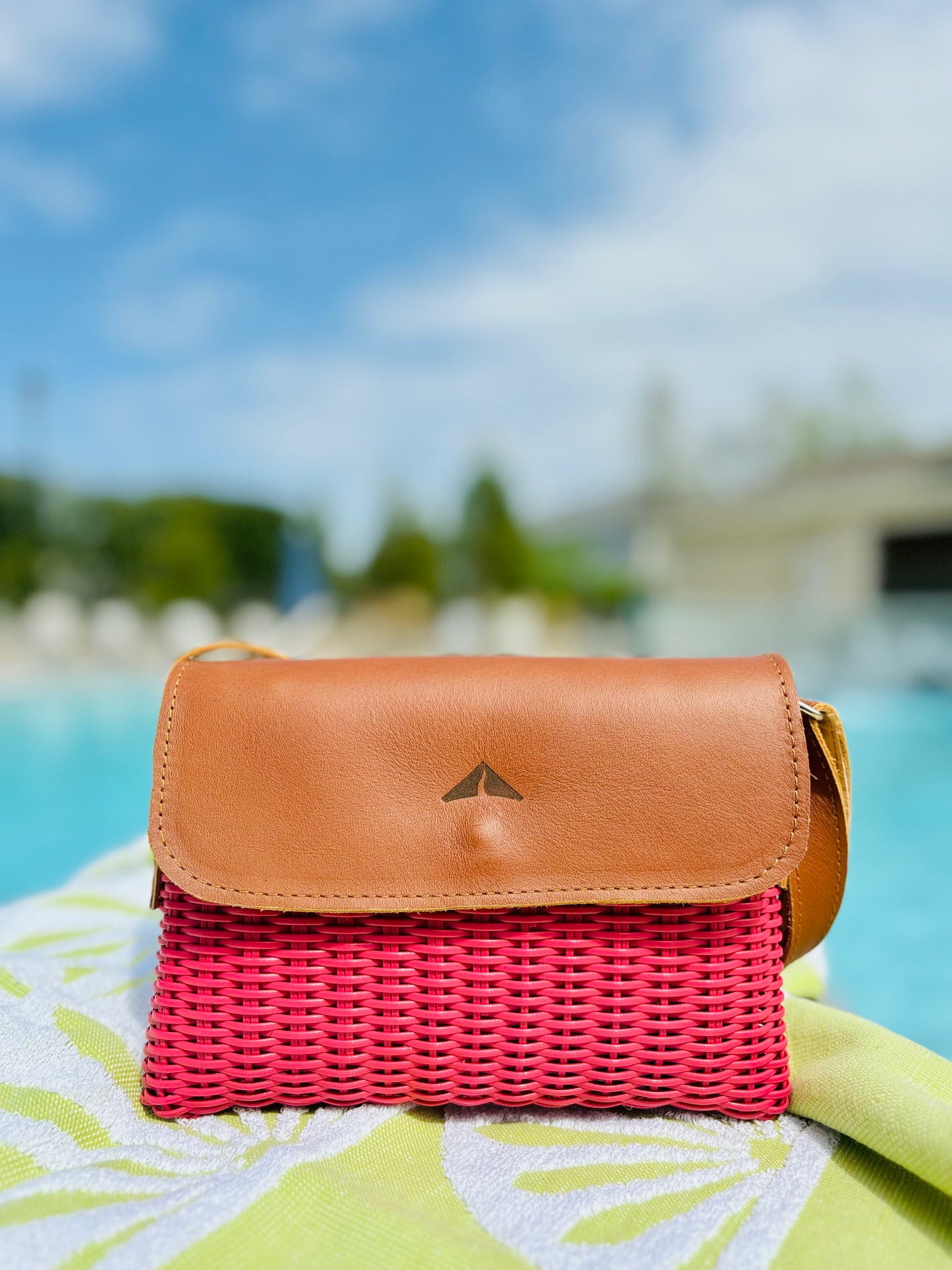 Woven Beach Collection - Mini w/ Sandalwood Leather Accent
