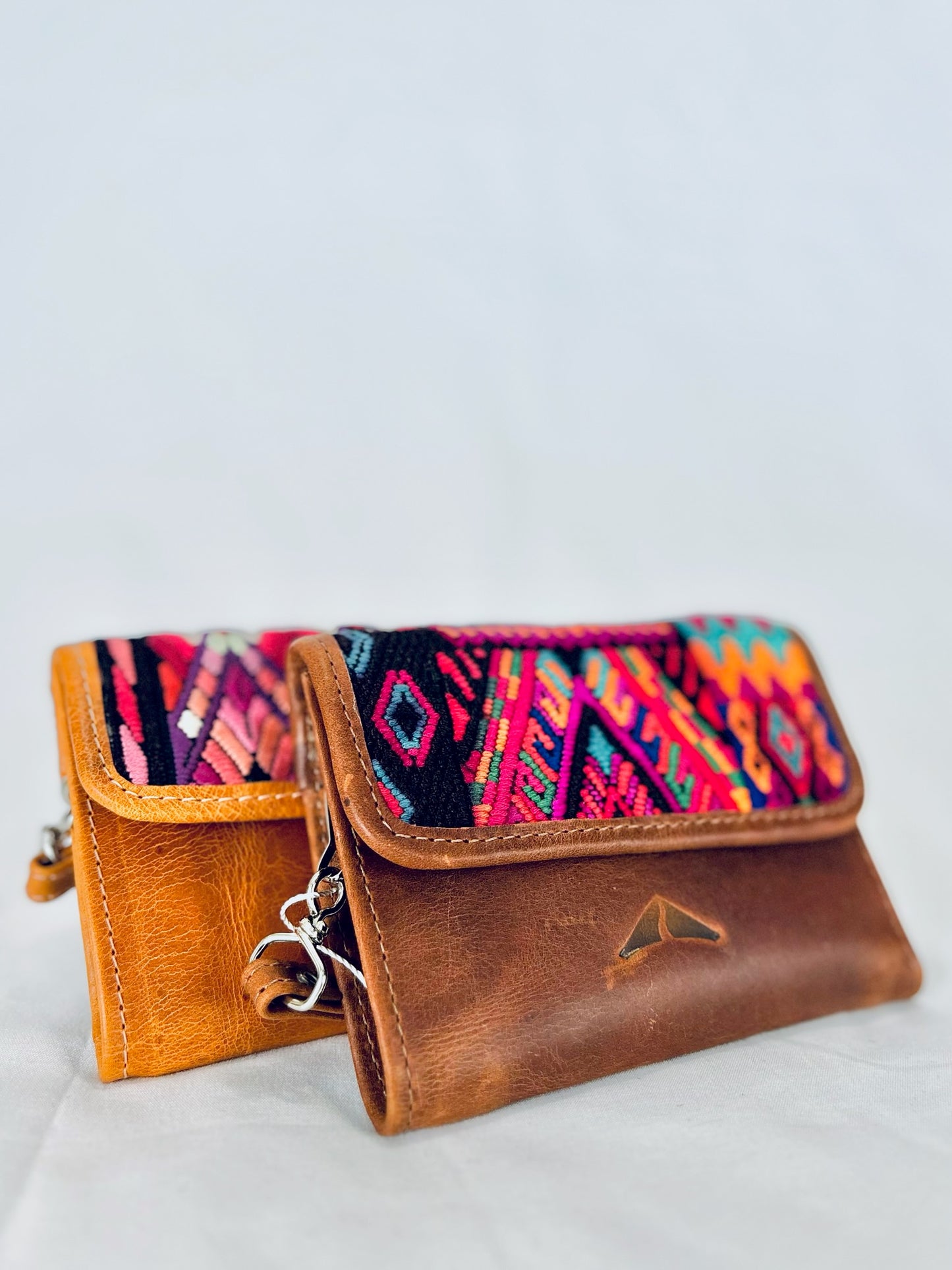 Small Artisan Textile & Leather Wallet