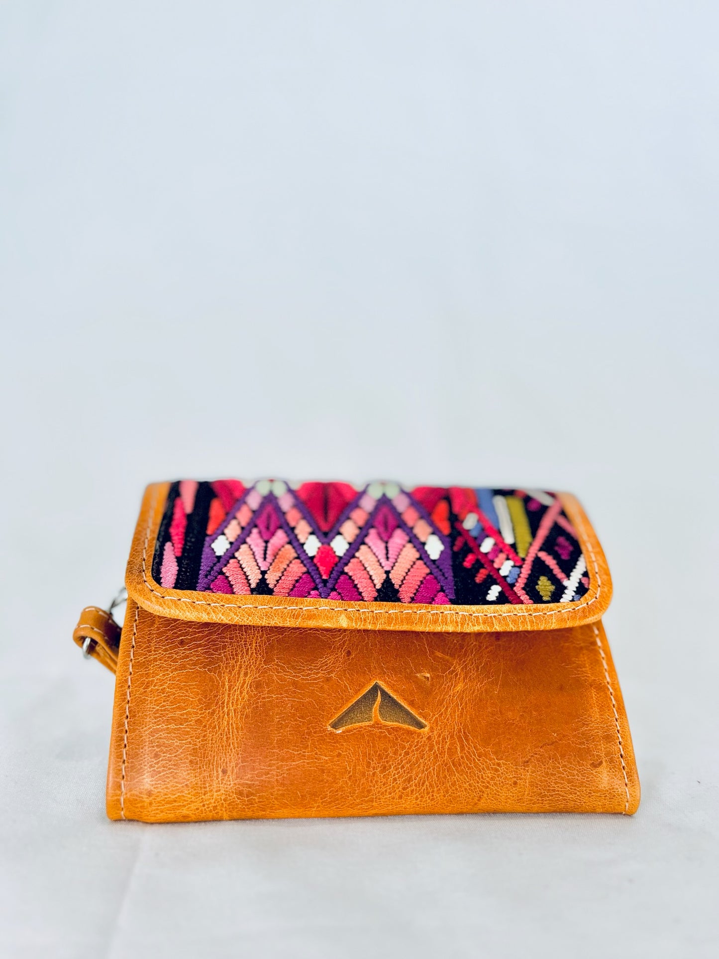 Small Artisan Textile & Leather Wallet