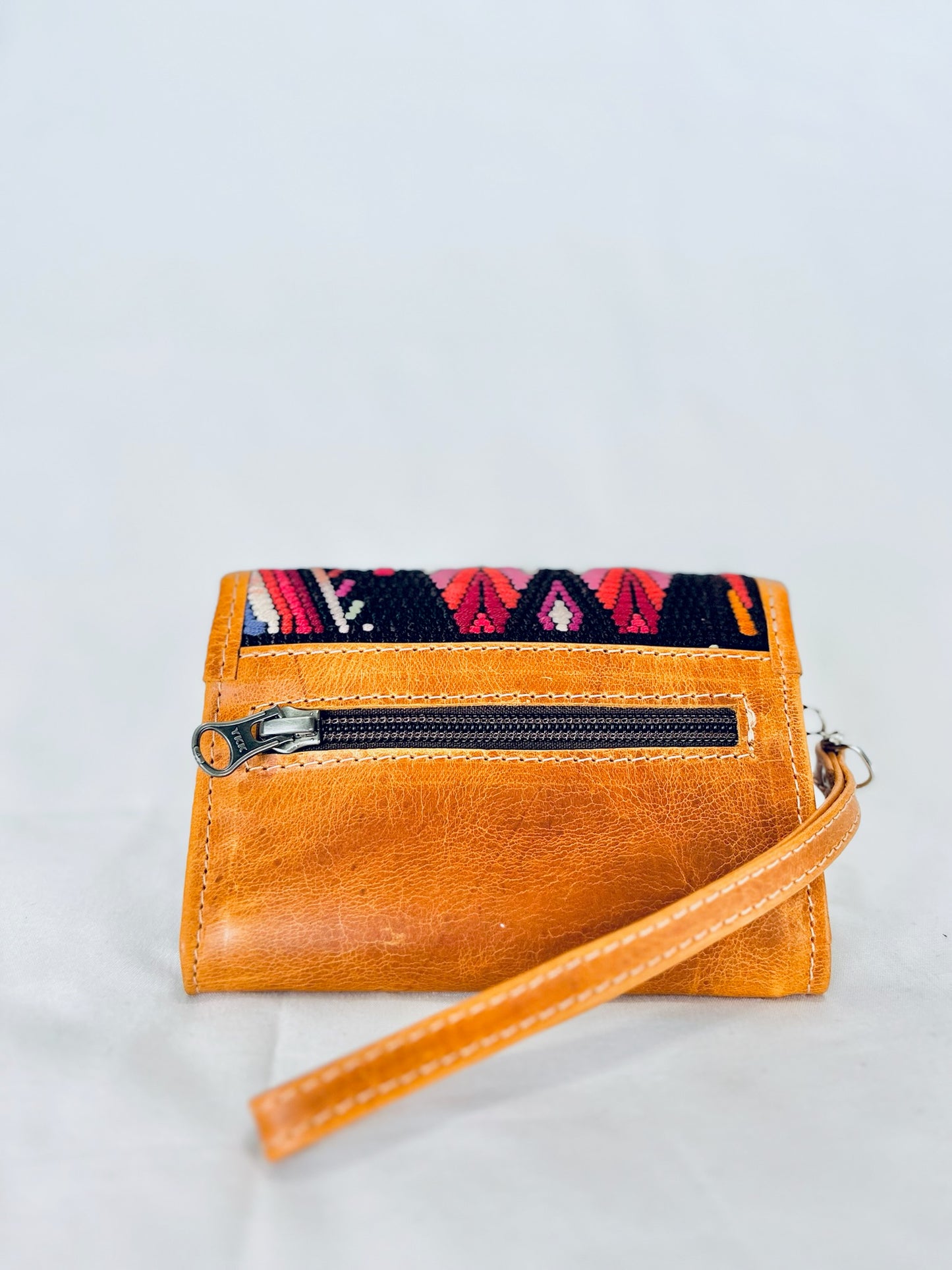 Small Artisan Textile & Leather Wallet