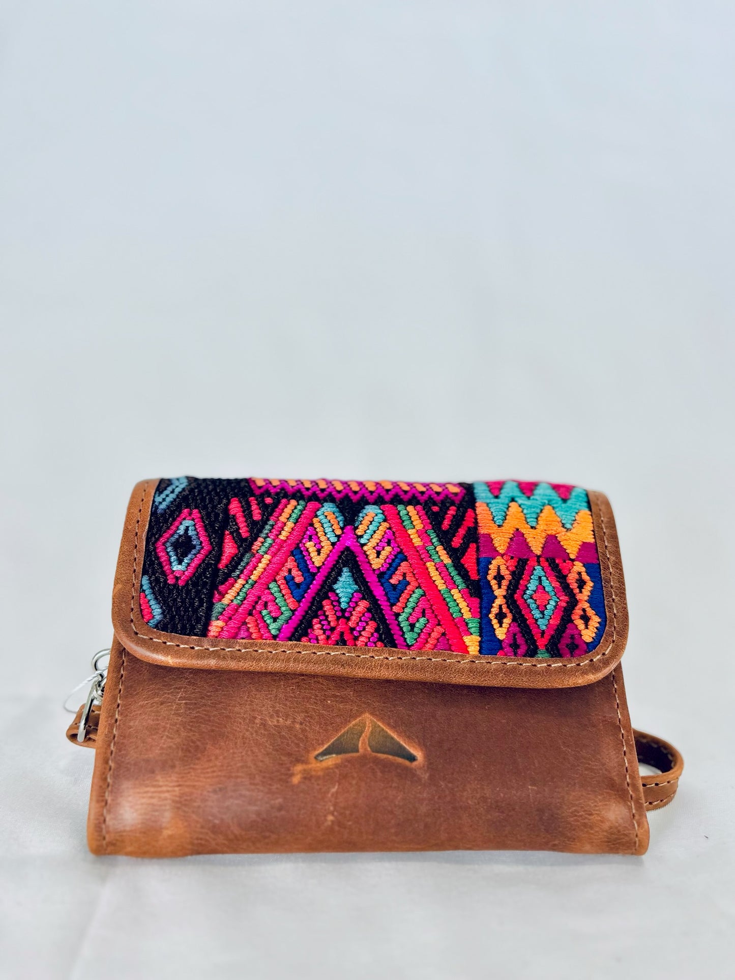 Small Artisan Textile & Leather Wallet