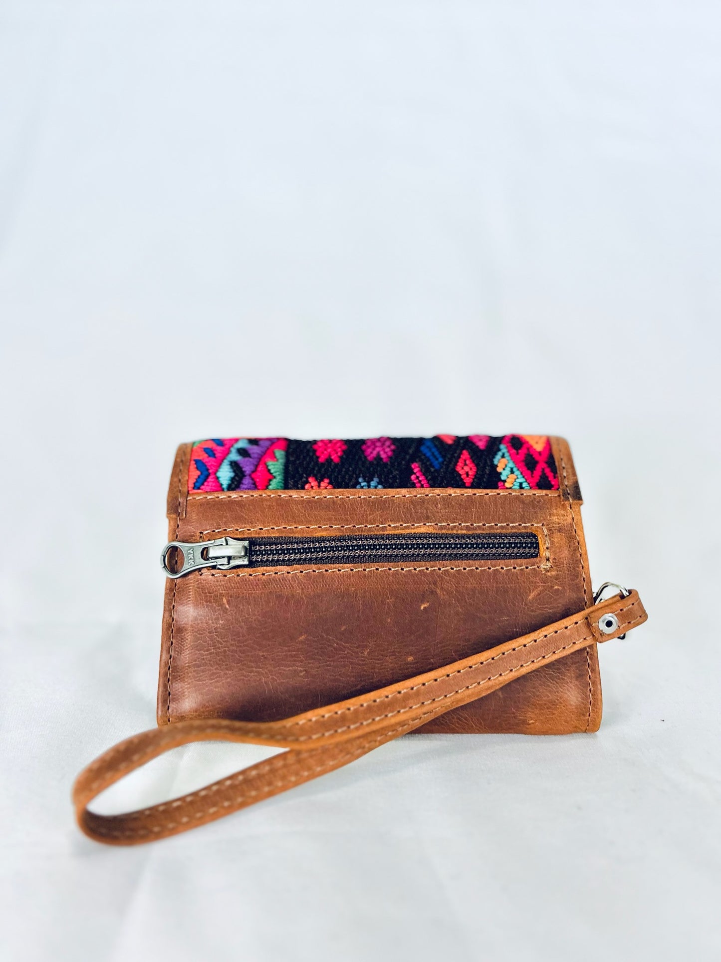 Small Artisan Textile & Leather Wallet