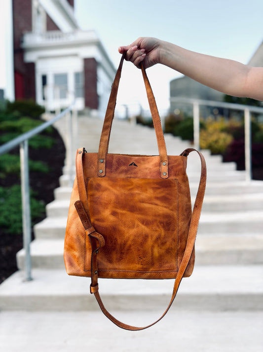 The Perfect Leather Bucket - Camel