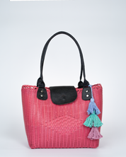 Woven Beach Tote - Midnight Black