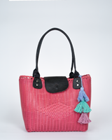 Woven Beach Tote - Midnight Black