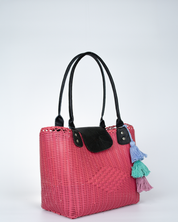 Woven Beach Tote - Midnight Black