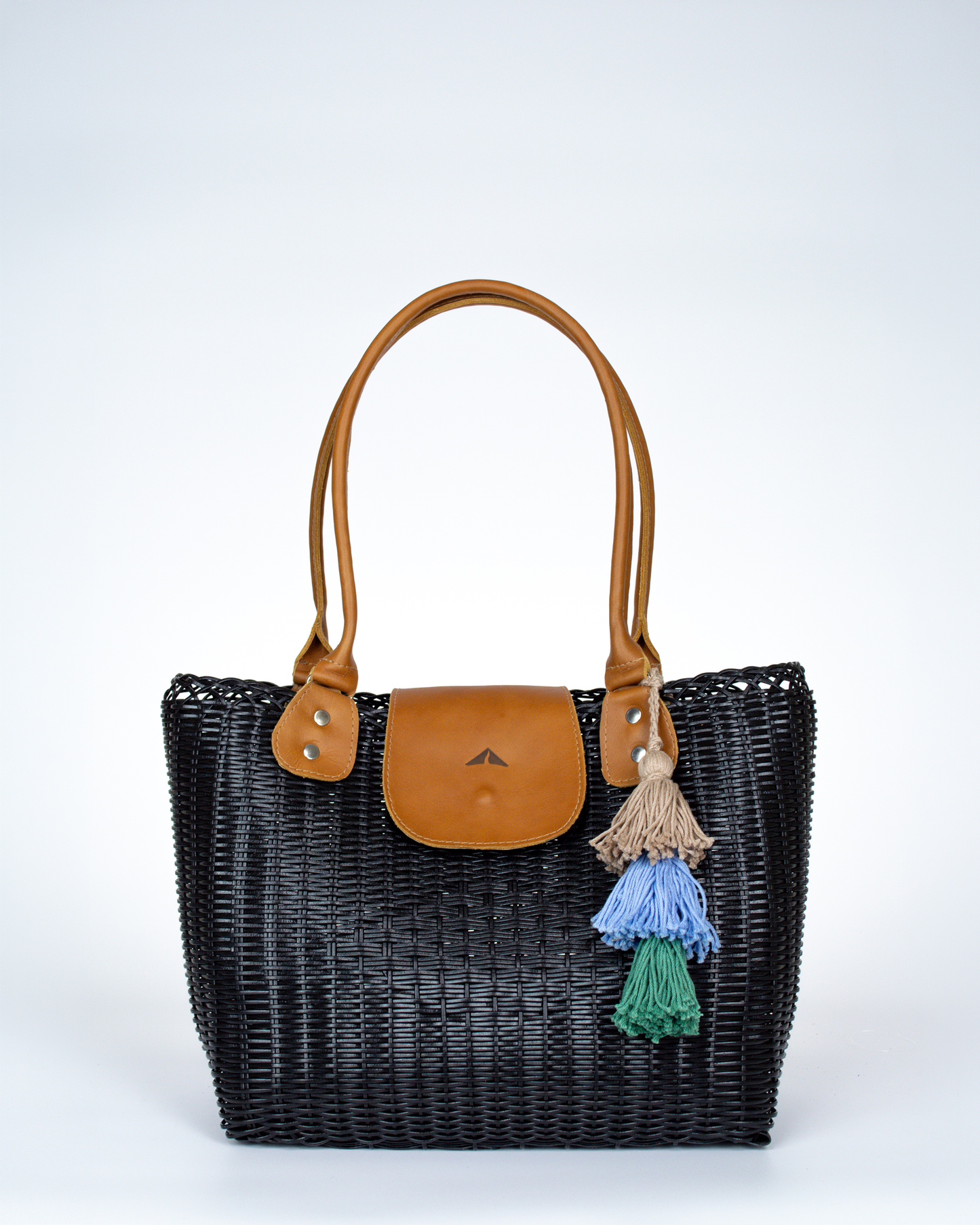 Woven Beach Collection - Large Tote w/ Sandalwood Leather Accent