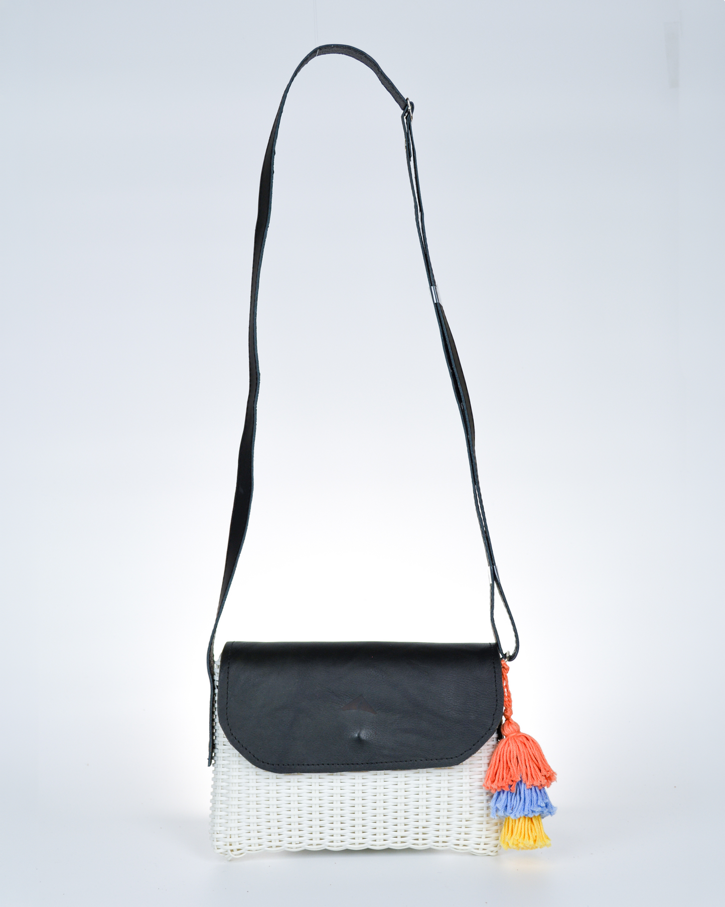 Woven Beach Collection - Mini w/ Black Leather Accent