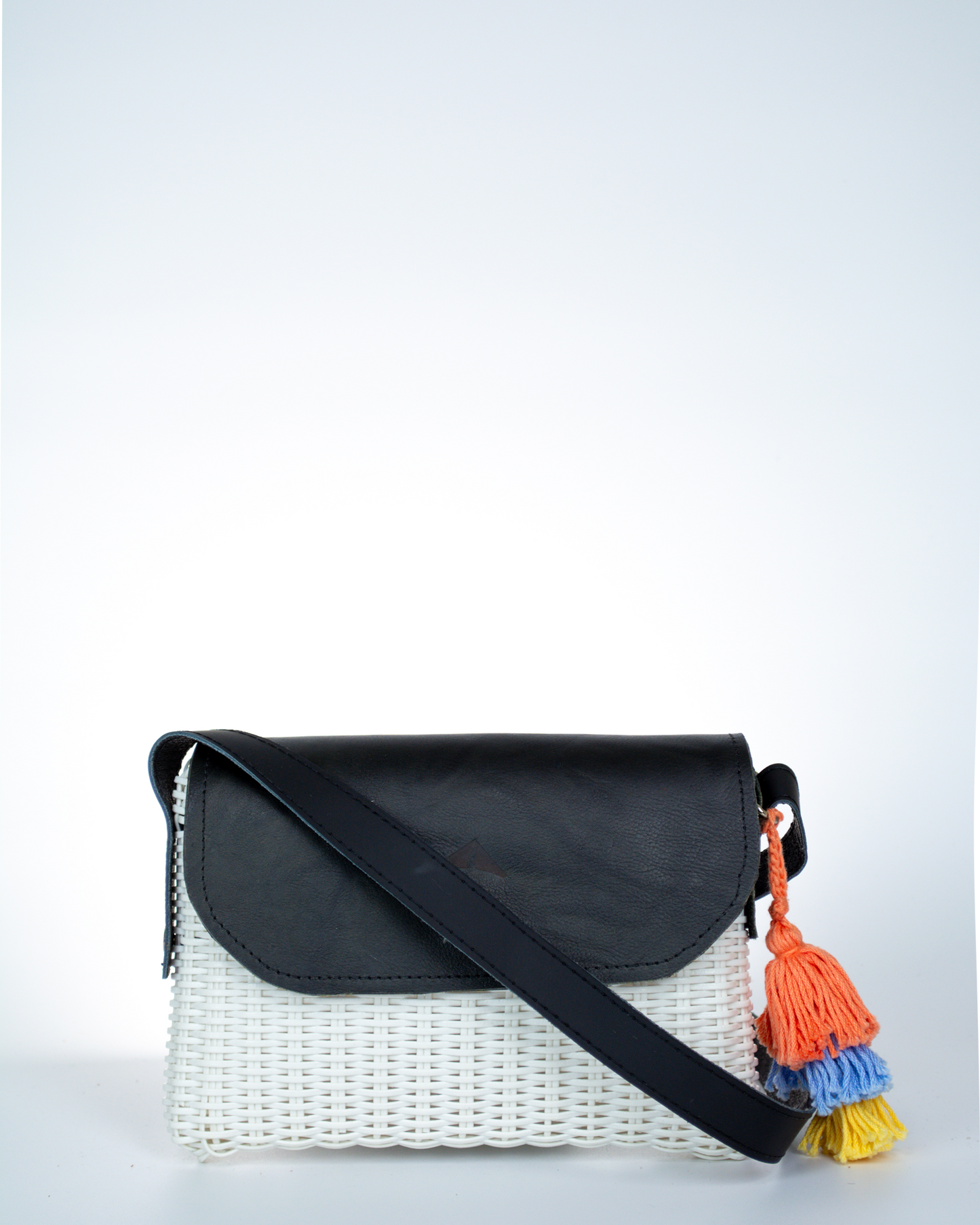 Woven Beach Collection - Mini w/ Black Leather Accent