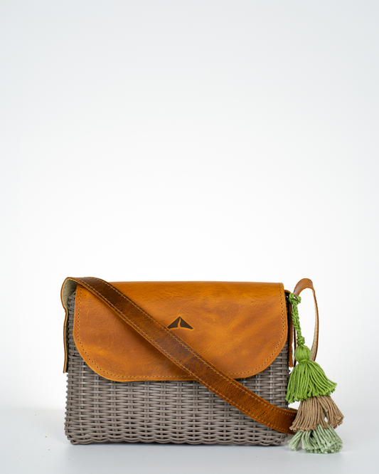 Woven Beach Collection - Mini w/ Sandalwood Leather Accent