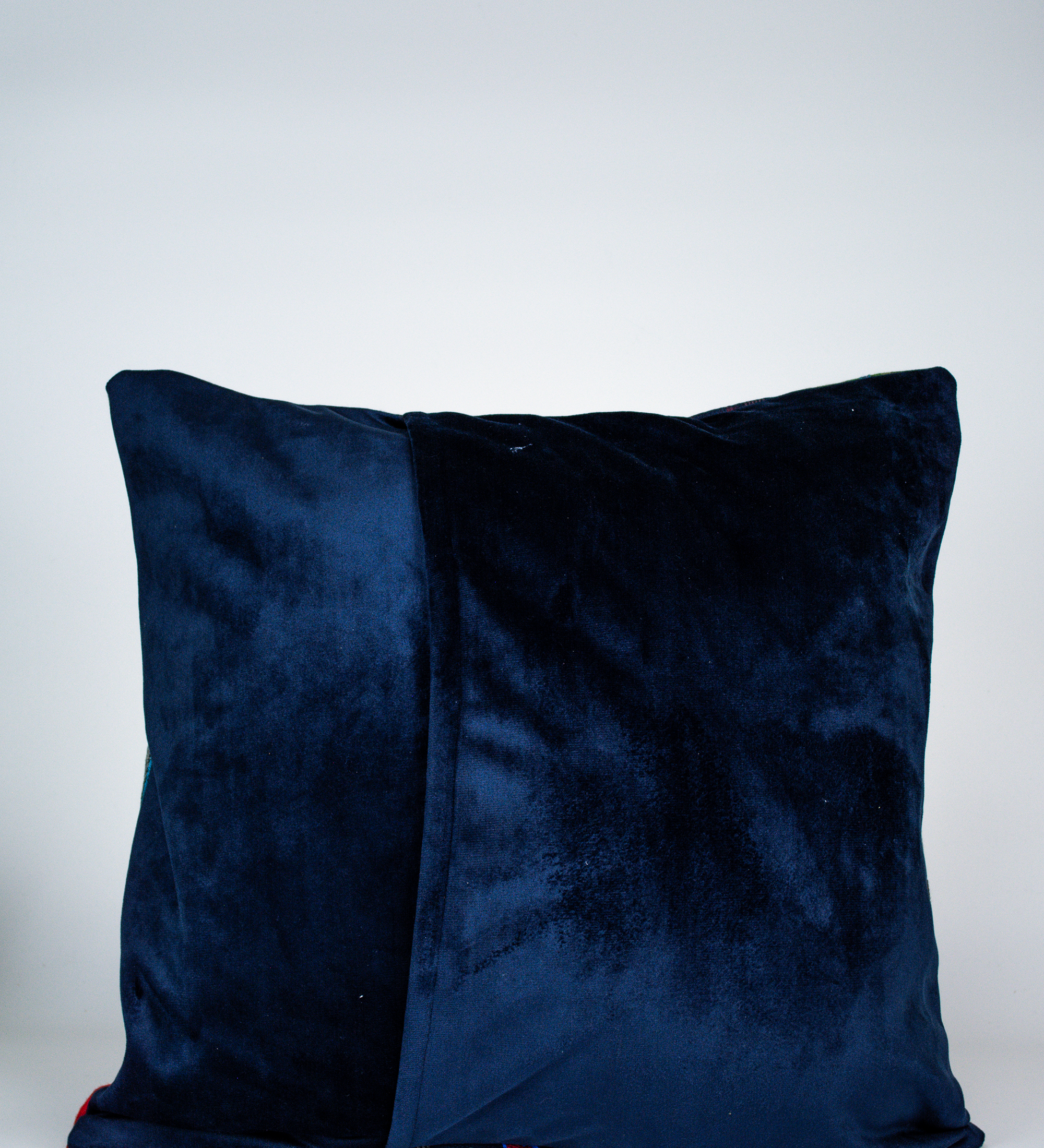 Patchwork Pillowcase with Velvet Backing